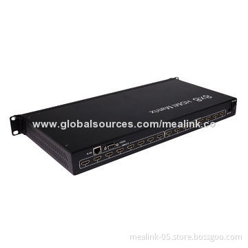 8-by-8 HDMI Matrix, Four Switching Modes, Panel Buttons, Local IR, RS232 and EthernetNew